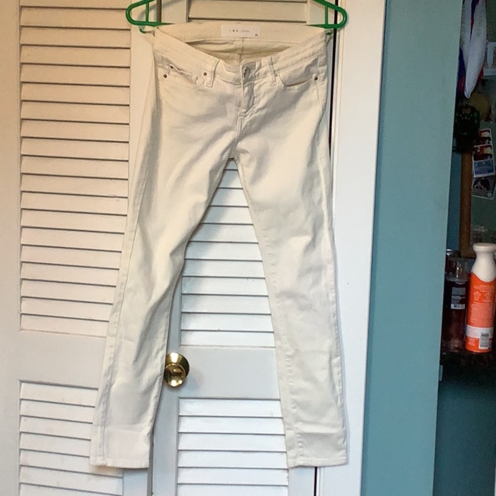 Skinny white boutique jeans